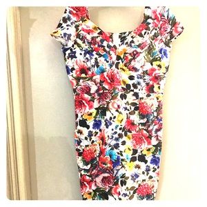 Unique Vintage Floral Wiggle Dress